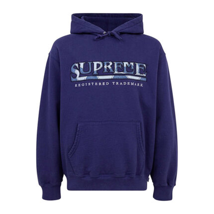 Blue Supreme Unisex Denim Logo Hoodie