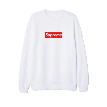 Supreme Unisex White Sweatshirt