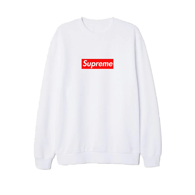 Supreme Unisex White Sweatshirt